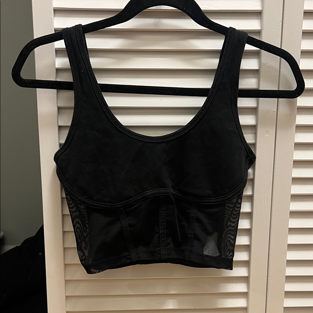Black Mesh Top